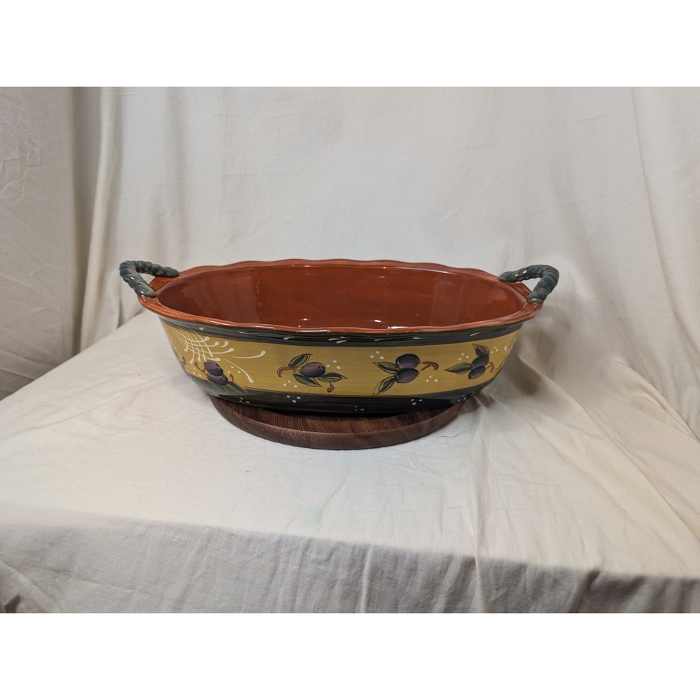 French Olivesby Certified International 14 Inch Oval Baker Kitchen Bakeware